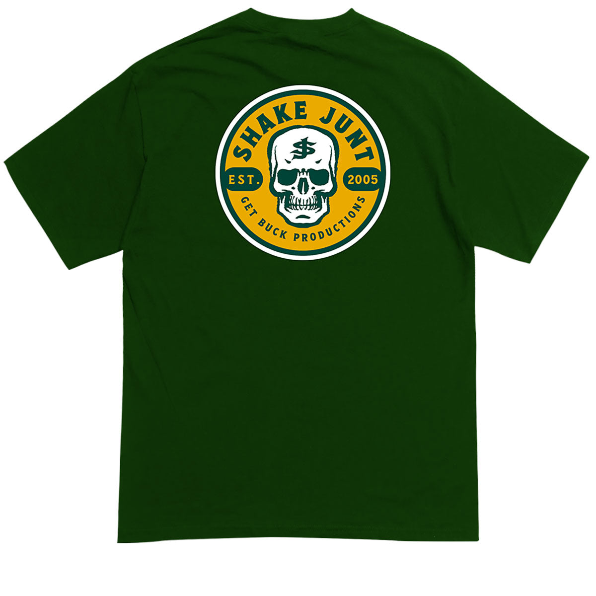 Shake Junt Skull T-Shirt - Forest Green image 1