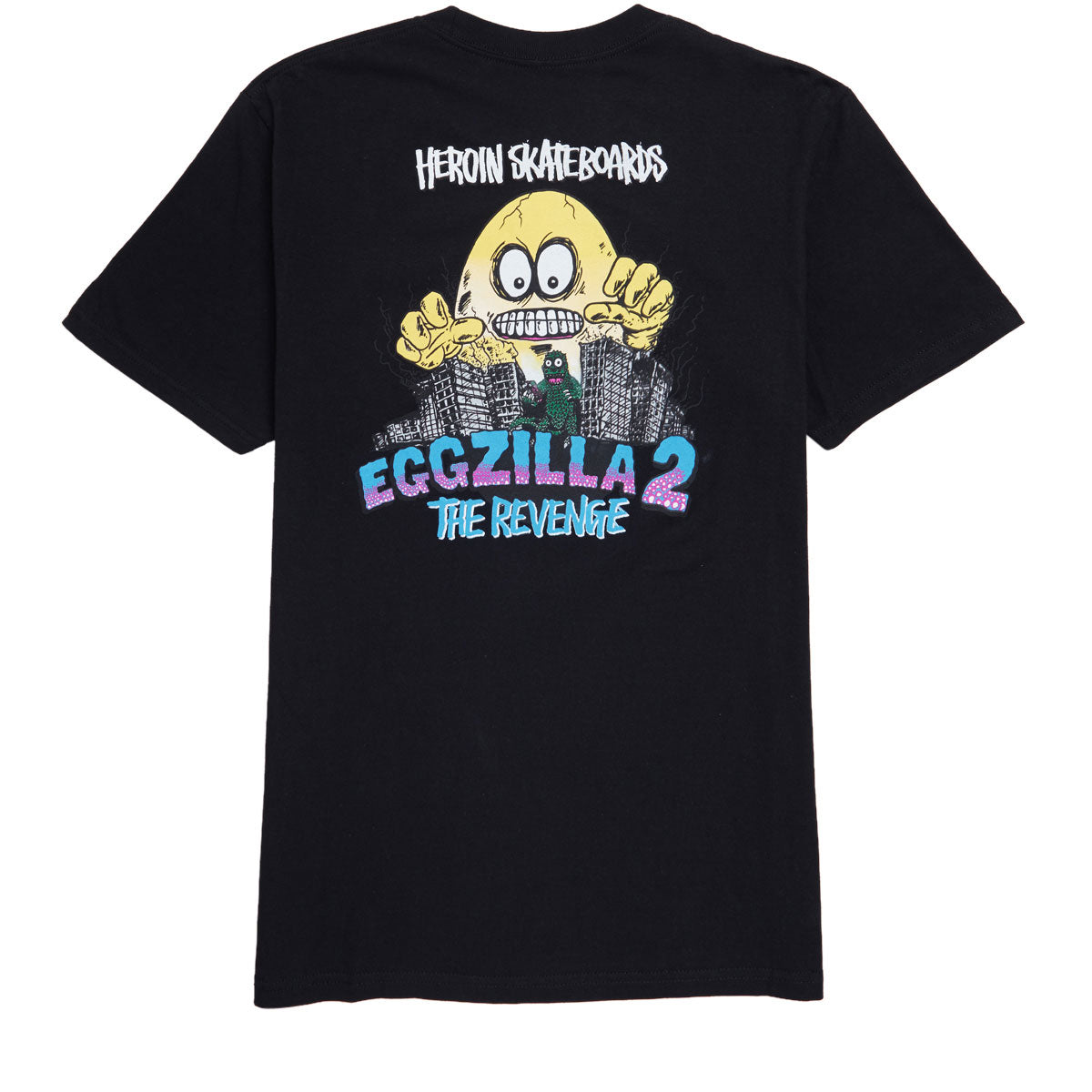Heroin Eggzilla T-Shirt - Black image 1
