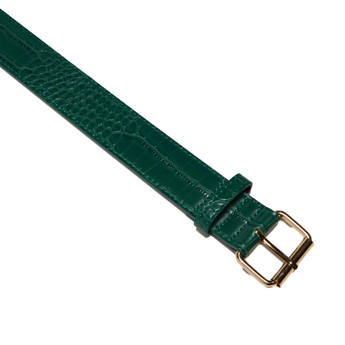 Loosey Croc Skin Belt - Green image 2
