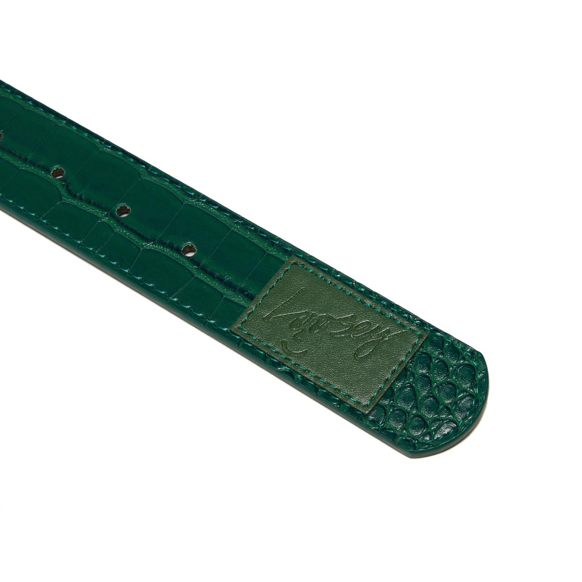 Loosey Croc Skin Belt - Green image 3
