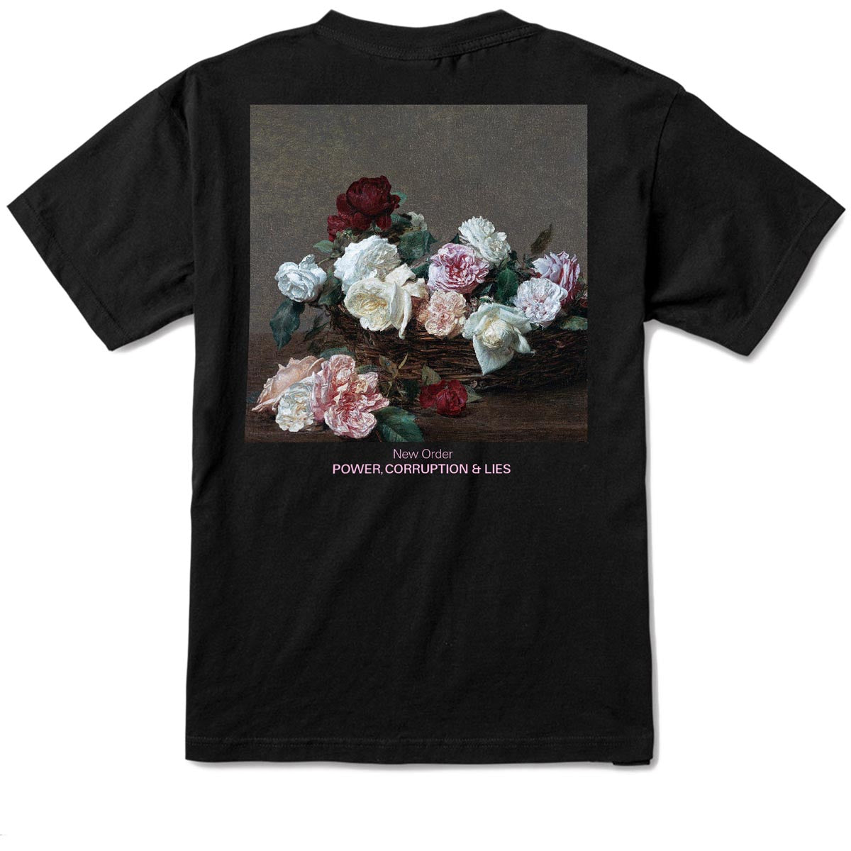 Color Bars x New Order Power Corruption and Lies T-Shirt - Black image 2