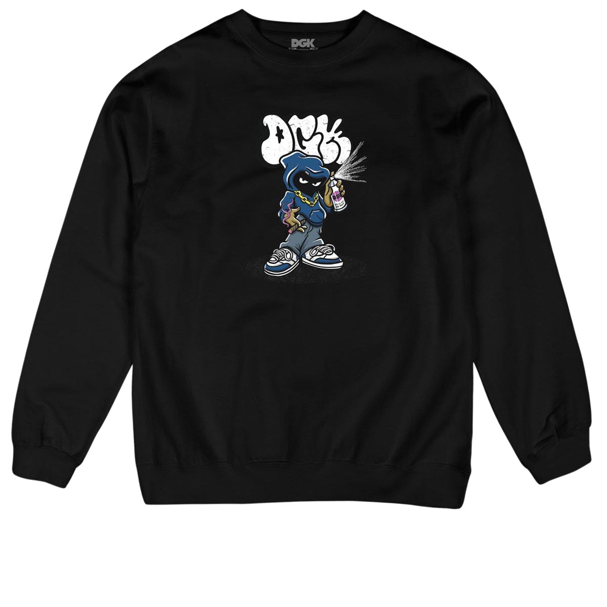 DGK Menace Crewneck Sweatshirt - Black image 1