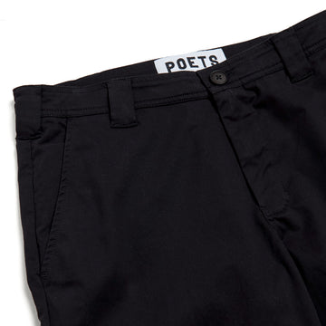 Poets Byrne Embroidered Relaxed Fit Corduroy  Pants - Black