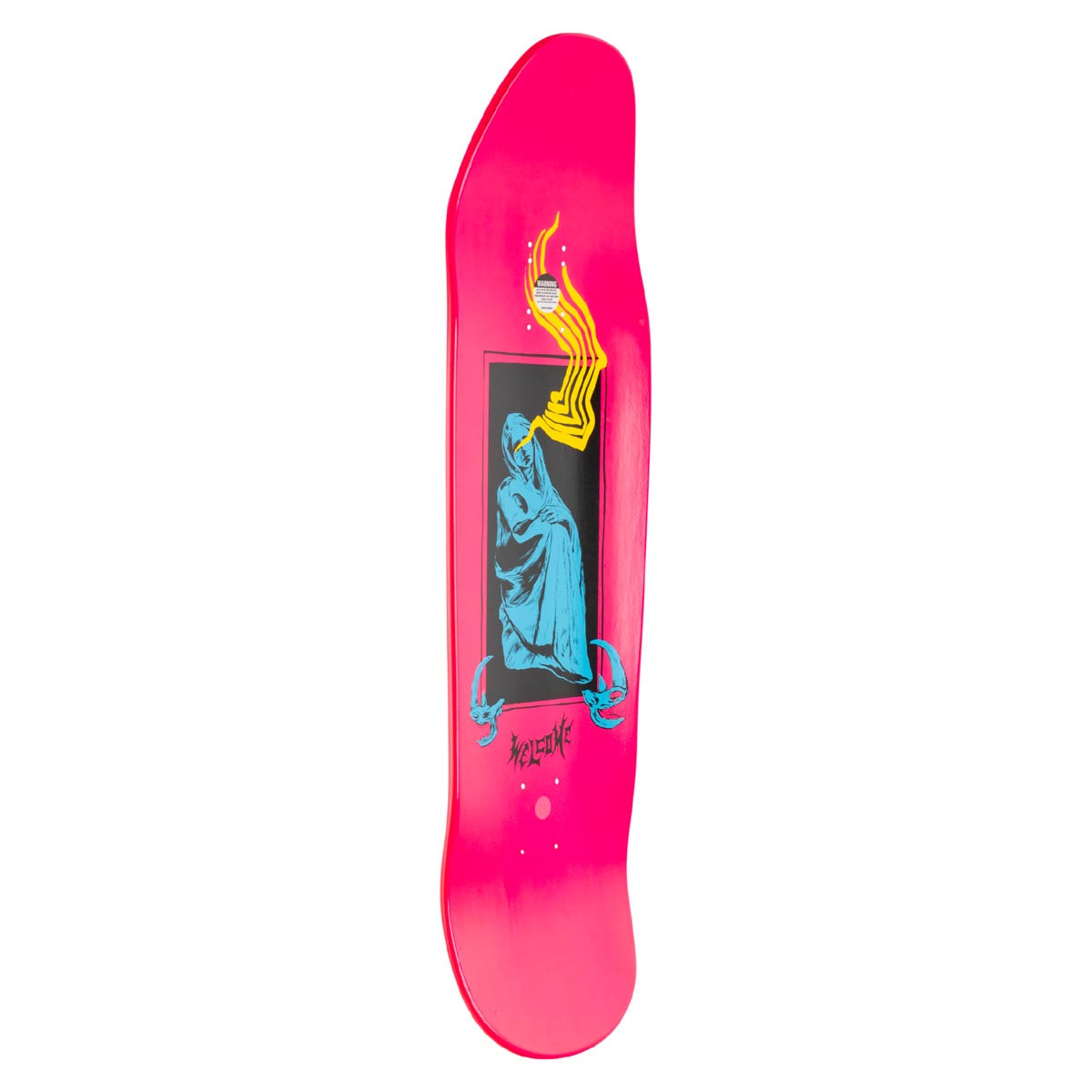 Welcome Hedo Rick On A Gaia Skateboard Deck - Hot Pink Dip - 9.70