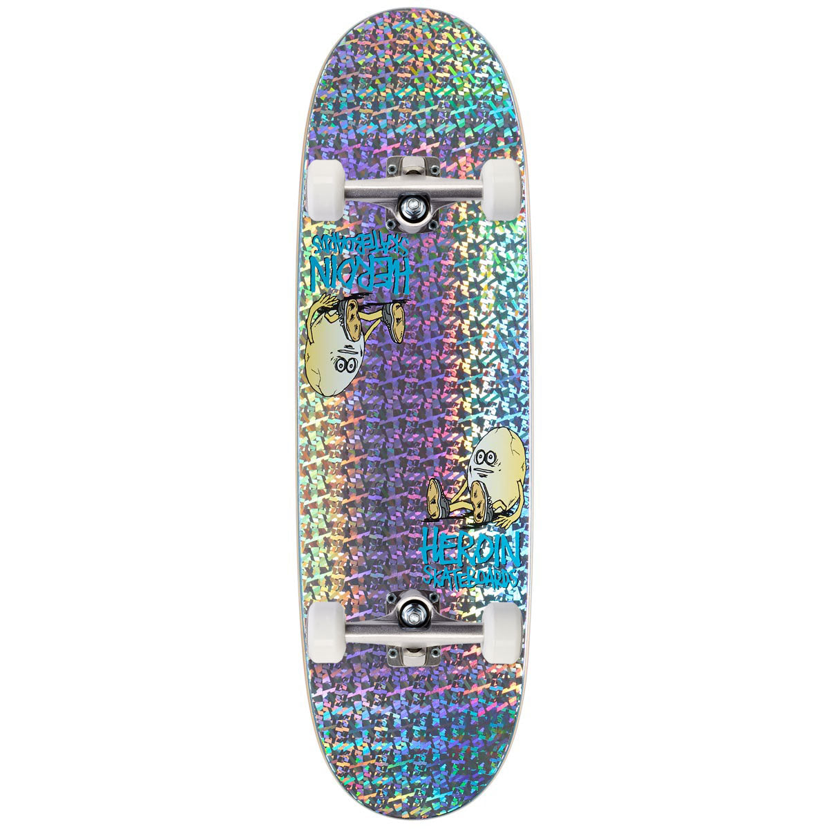 Heroin Symmetrical Holo Egg Skateboard Complete - 9.25