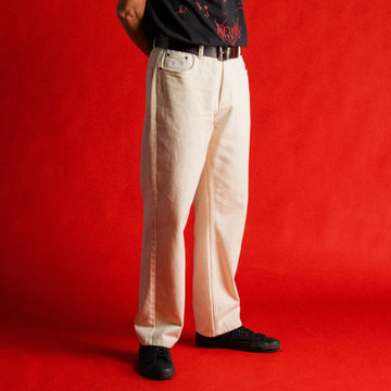 Welcome Immortal Loose Straight Denim Jeans - Natural