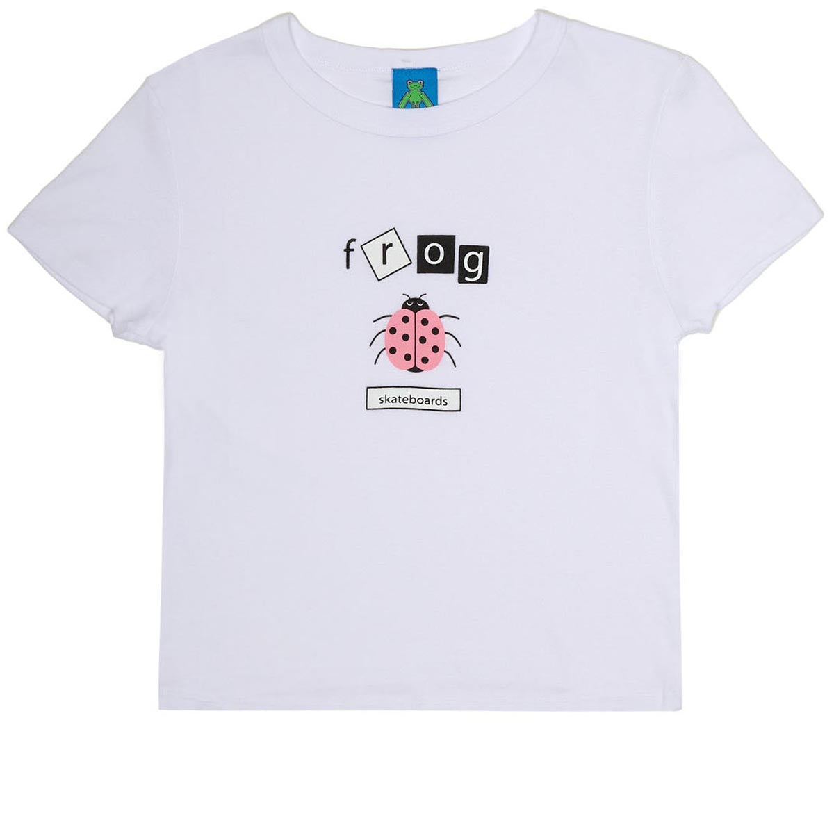 Frog Womens Lady Bug Baby T-Shirt - White image 1