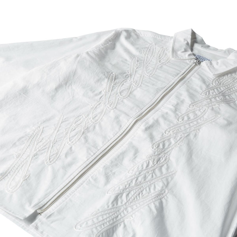 Hoddle Thorn Zip Up Long Sleeve Shirt - White