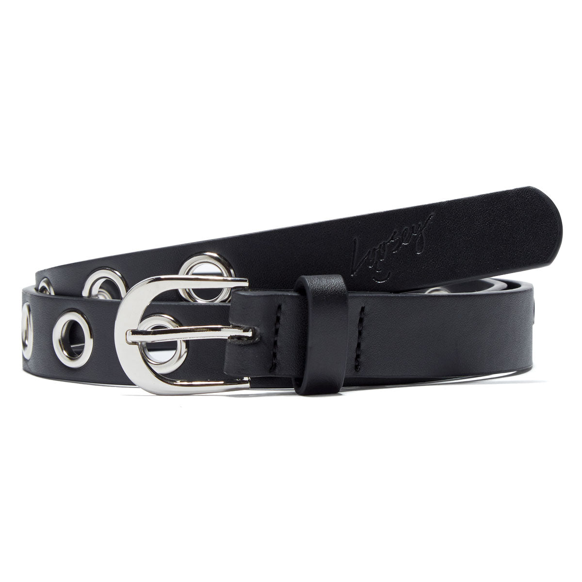 Loosey Skinny Grommet Hole Belt - Black image 1