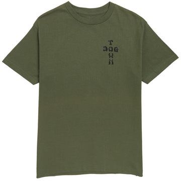 Dogtown Cross Logo Rasta T-Shirt - Olive