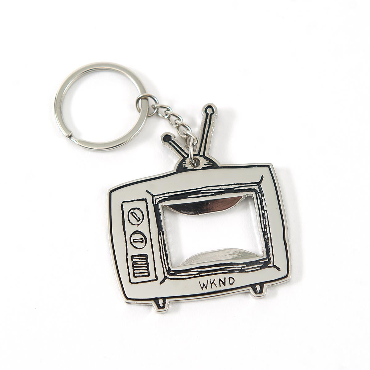 WKND TV Logo Bottle Opener Keychain - Silver image 1