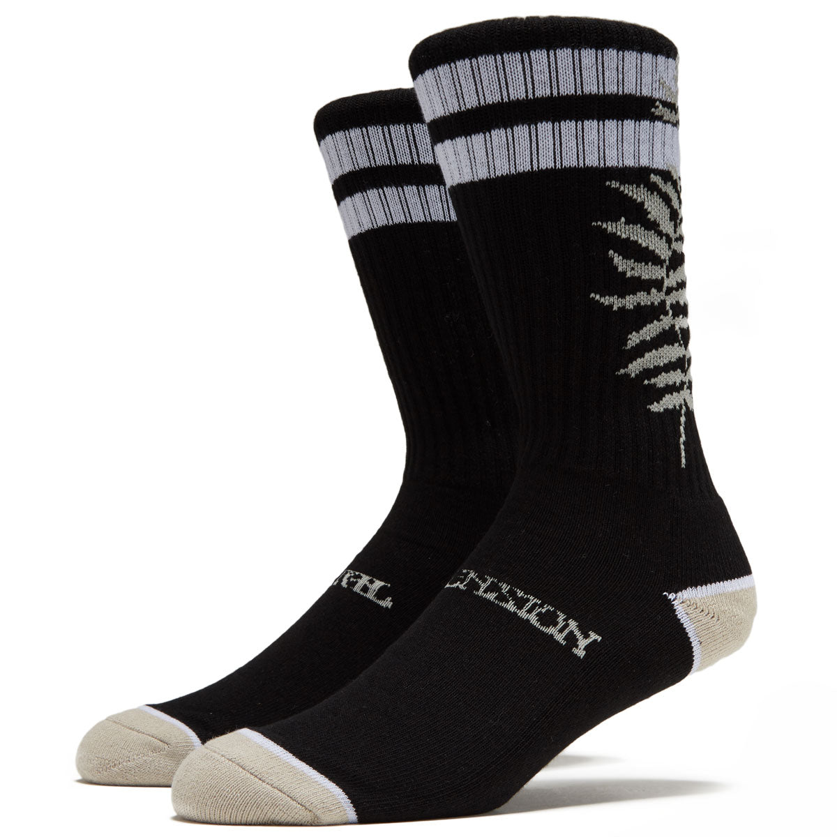 Portal Dimension Fern Socks - Black/Grey/White image 1