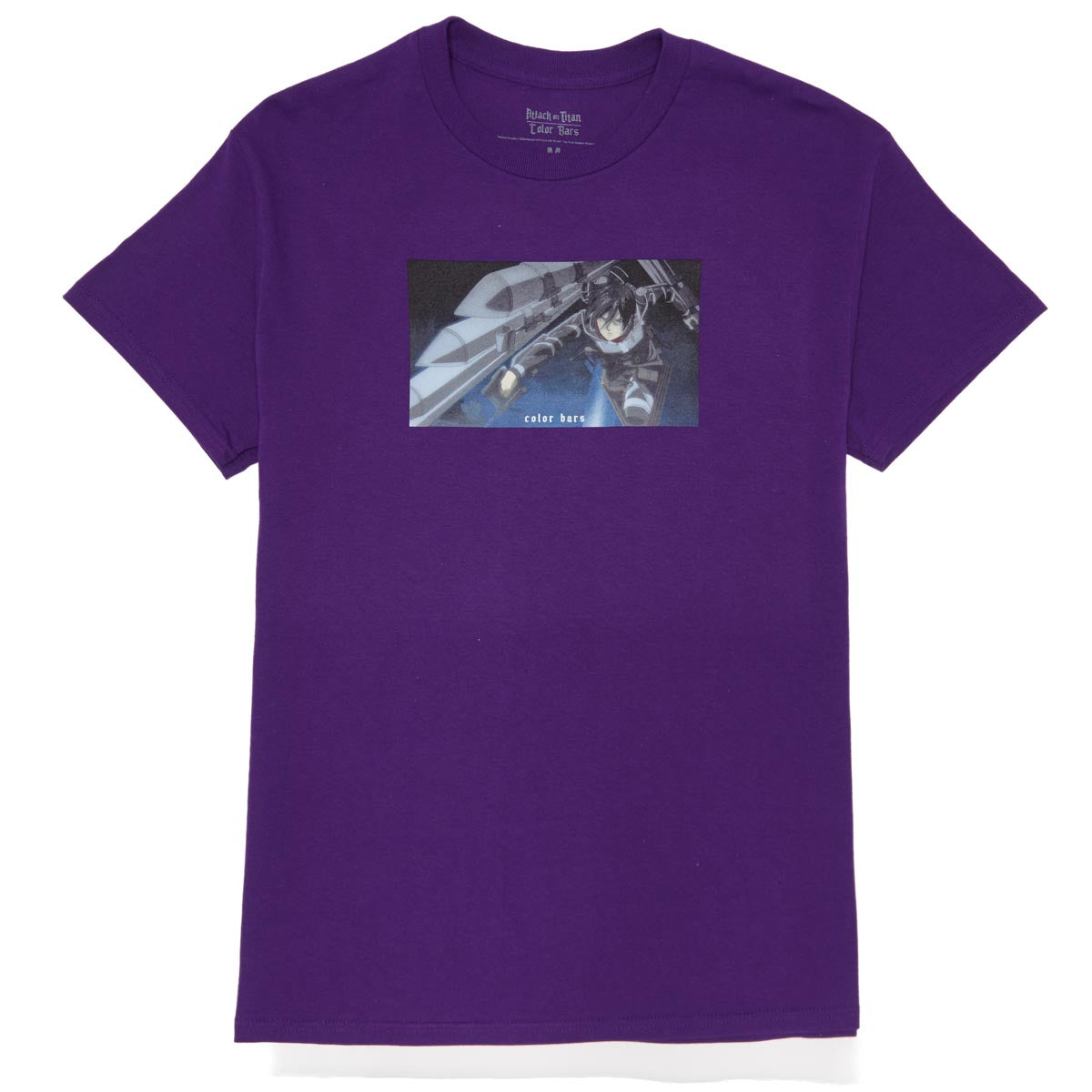 Color Bars x Attack on Titan Brigade T-Shirt - Purple image 1