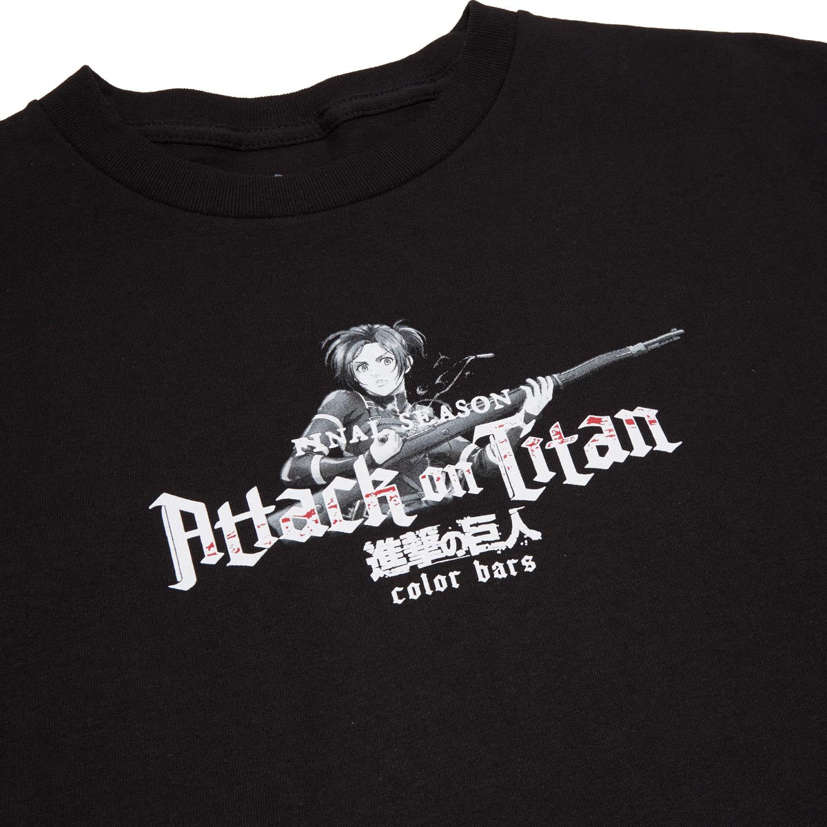 Color Bars x Attack on Titan Loaded T-Shirt - Black image 2