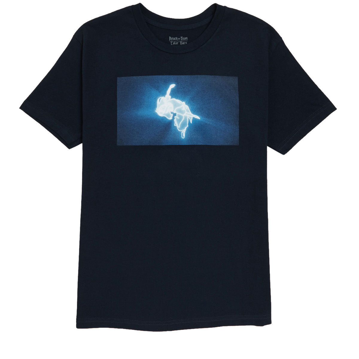 Color Bars x Attack on Titan Ascend T-Shirt - Navy image 1