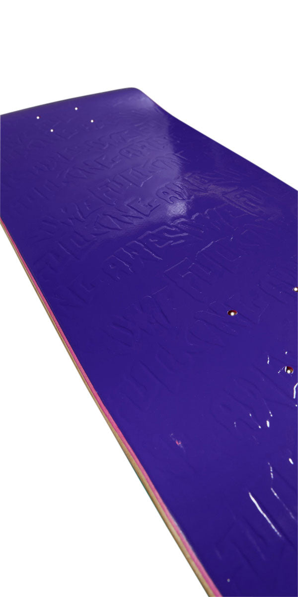 Fucking Awesome Purple Stamp Embossed Skateboard Complete - 8.18