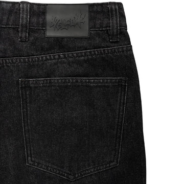 Welcome Immortal Loose Straight Denim Jeans - Washed Black