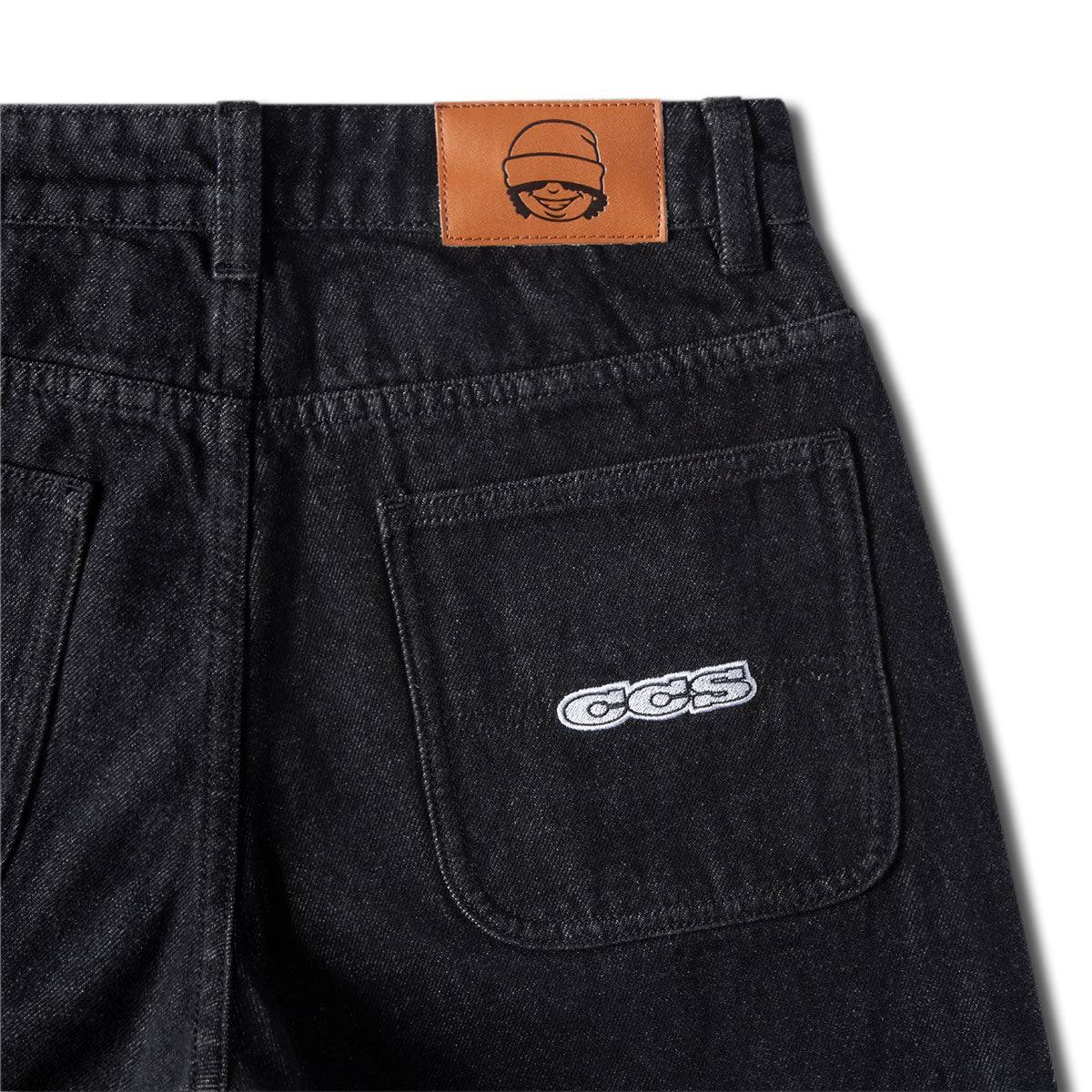 CCS Youth Baggy Taper Denim Jeans - Black image 7