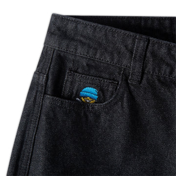 CCS Youth Baggy Taper Denim Jeans - Black