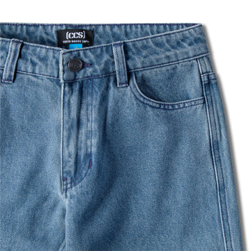 CCS Youth Baggy Taper Denim Jeans - Medium Blue