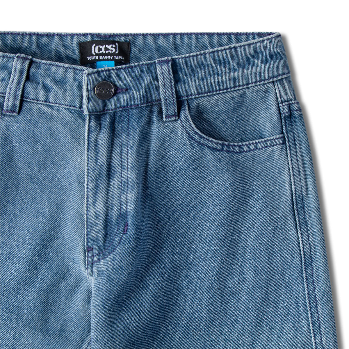 CCS Youth Baggy Taper Denim Jeans - Medium Blue image 7