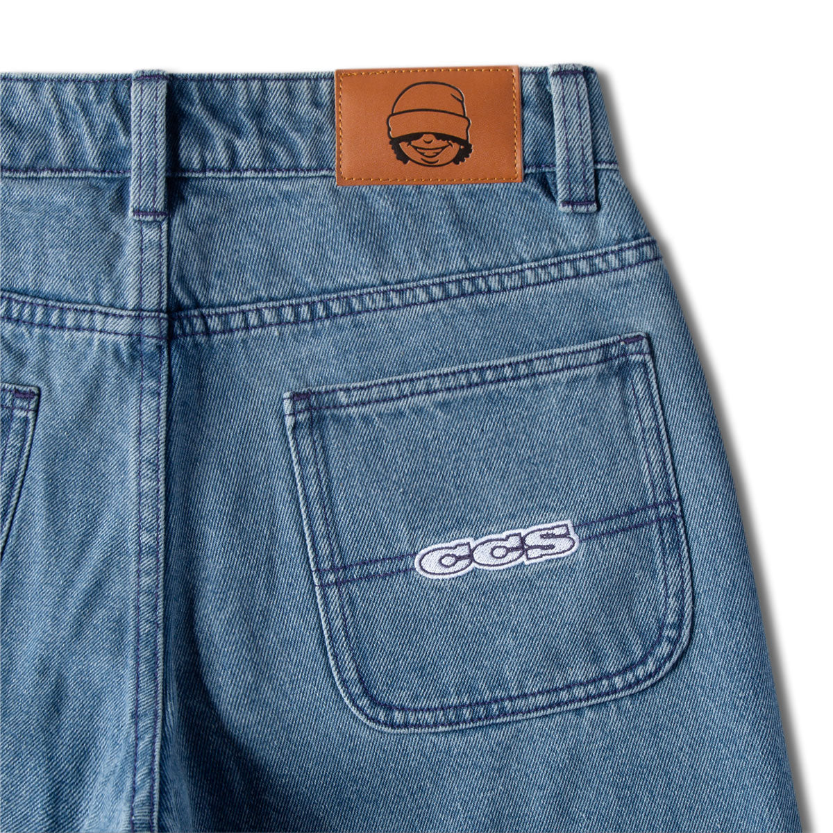CCS Youth Baggy Taper Denim Jeans - Medium Blue image 8