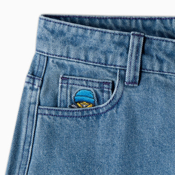 CCS Youth Baggy Taper Denim Jeans - Medium Blue