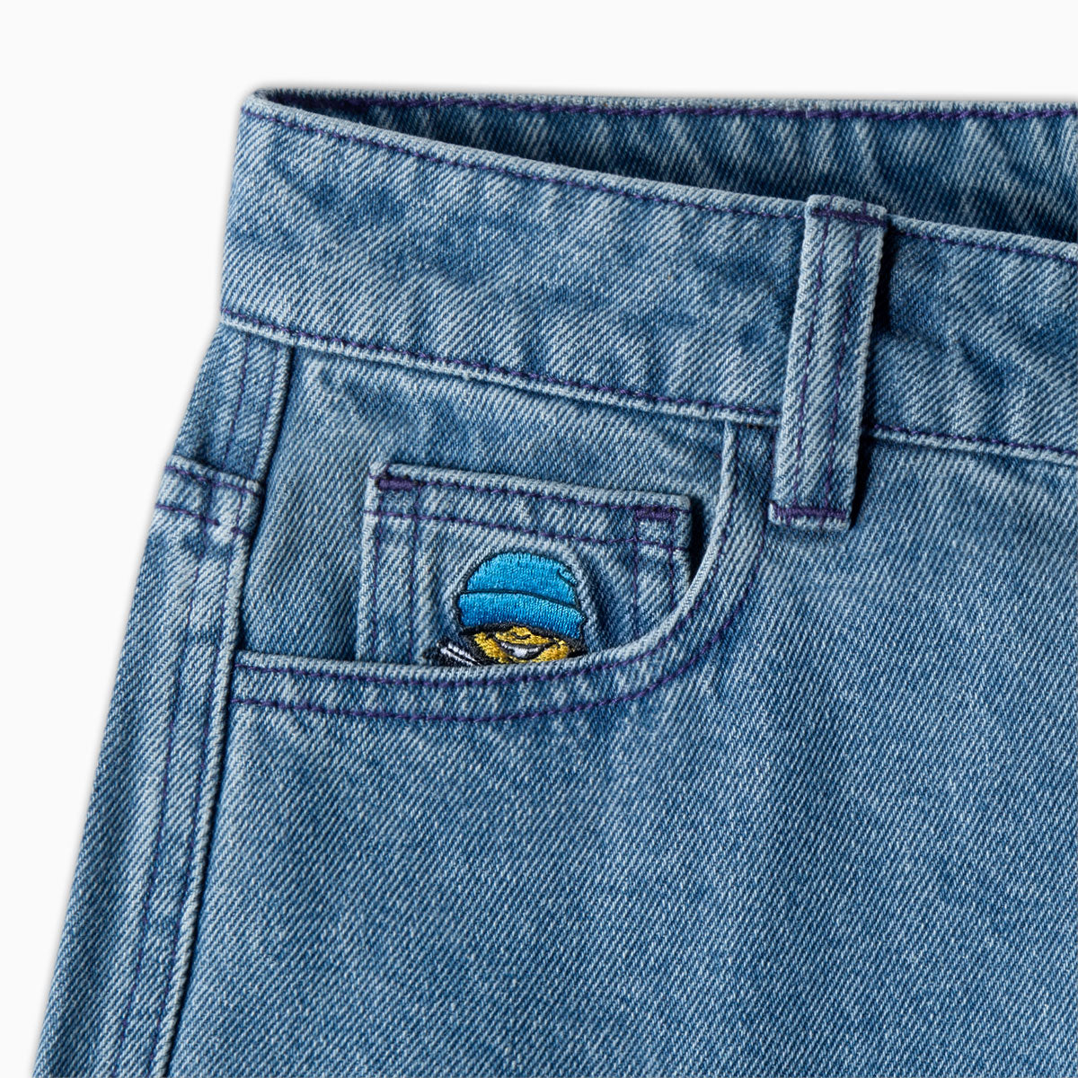 CCS Youth Baggy Taper Denim Jeans - Medium Blue image 9