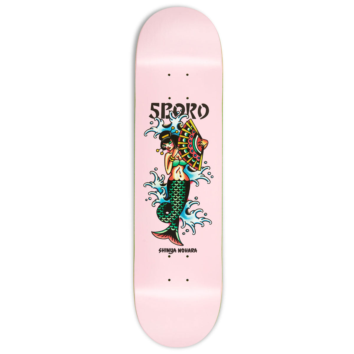 5Boro Shinya Nohara Mermaid Skateboard Deck - Pink - 8.00