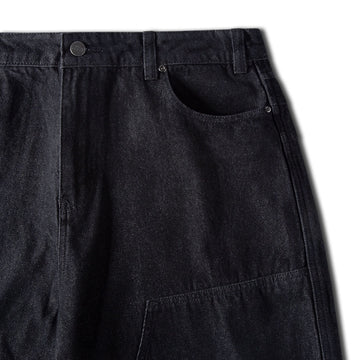 CCS 4x4 Reinforced Baggy Taper Denim Jeans - Black