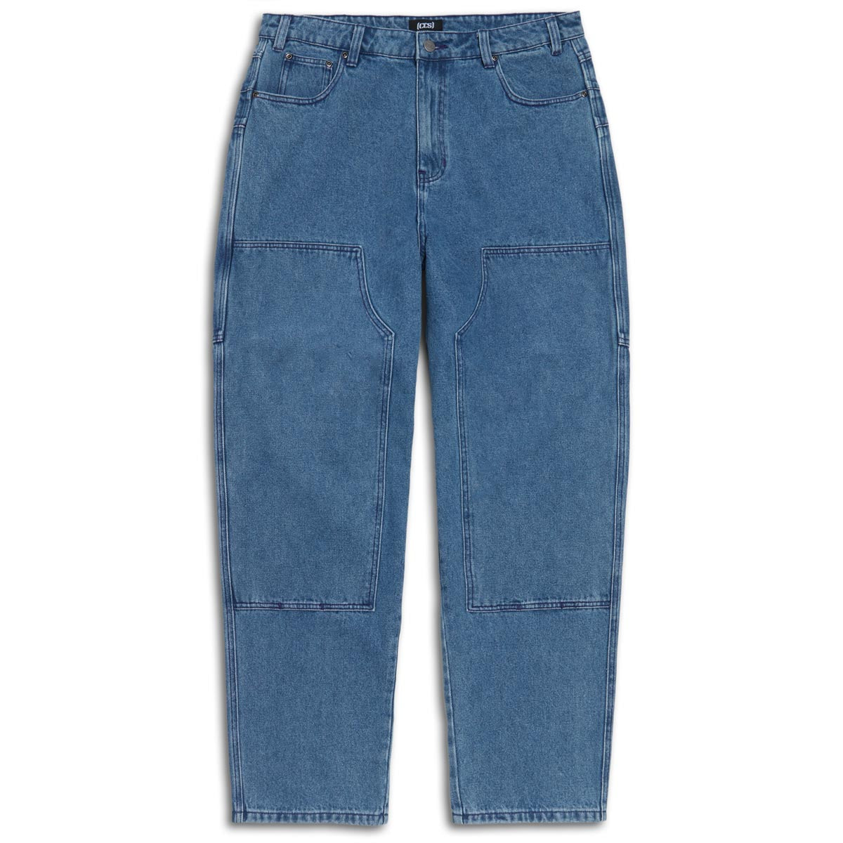 CCS 4x4 Reinforced Baggy Taper Denim Jeans - Medium Wash