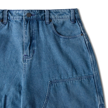 CCS 4x4 Reinforced Baggy Taper Denim Jeans - Medium Wash