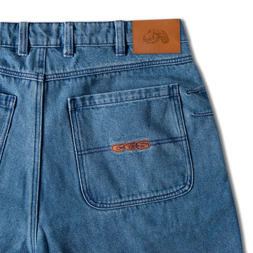 CCS 4x4 Reinforced Baggy Taper Denim Jeans - Medium Wash