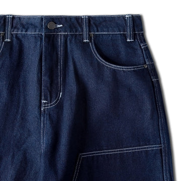 CCS 4x4 Reinforced Baggy Taper Denim Jeans - Overdyed Navy