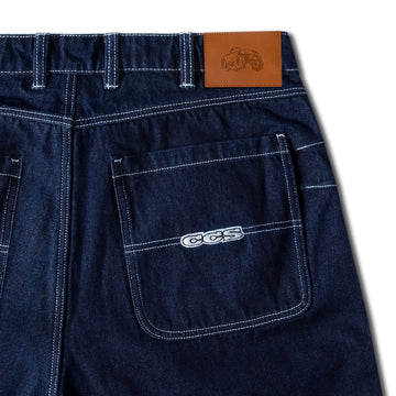 CCS 4x4 Reinforced Baggy Taper Denim Jeans - Overdyed Navy