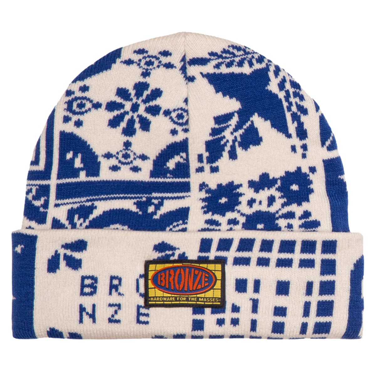 Bronze 56k Azulejo Beanie - White/Blue image 1