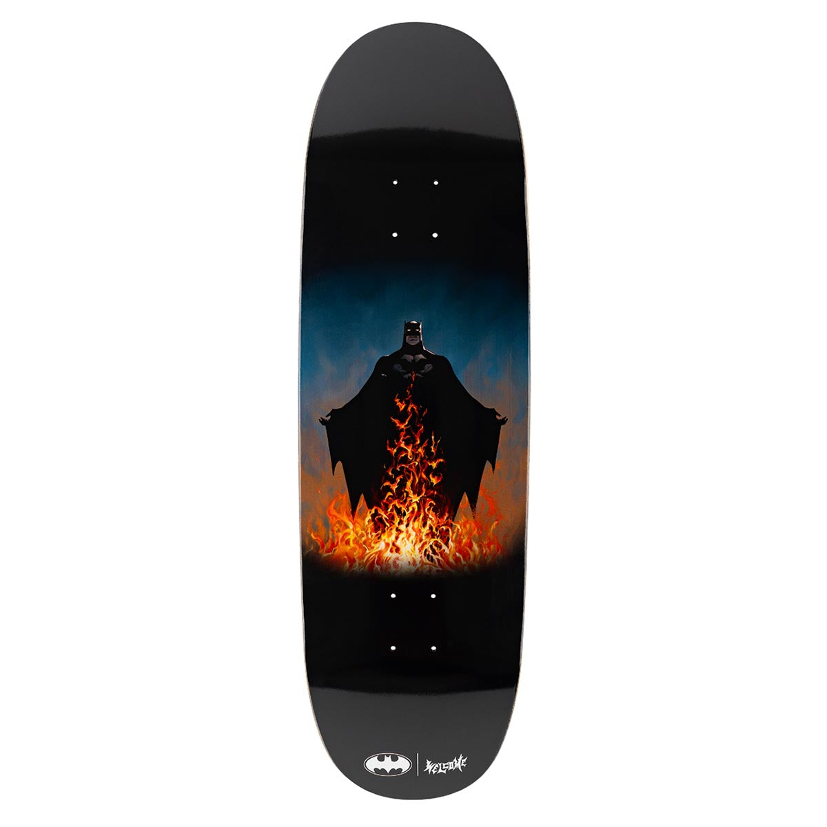 Welcome x Batman Bat Flames On Boline 2.0 Skateboard Deck - Black - 9.50