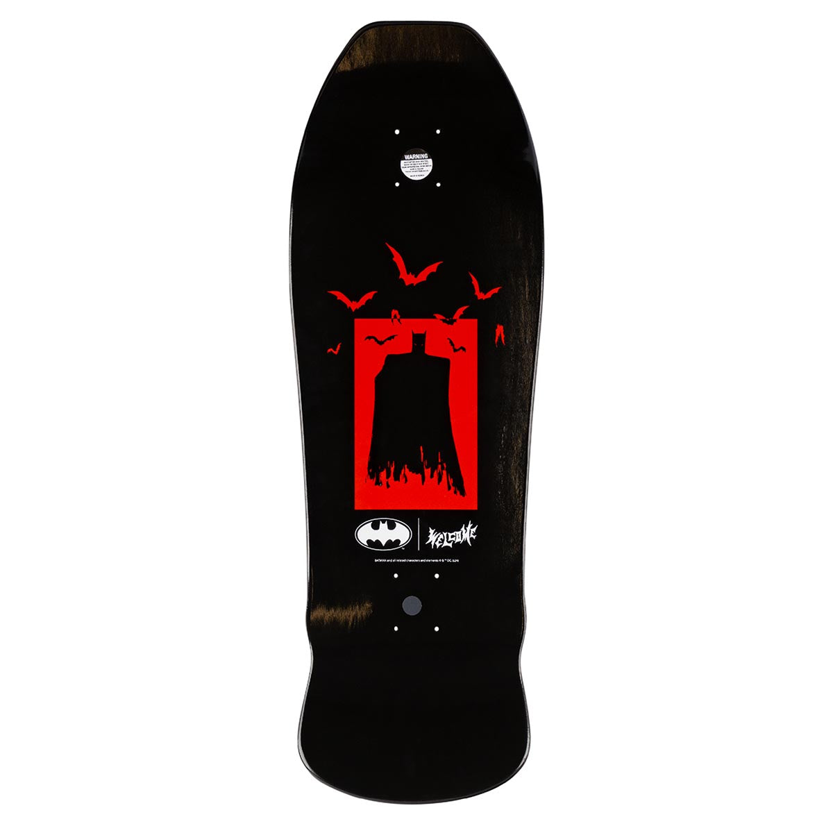 Welcome x Batman Knockout On Early Grab Skateboard Deck - Red/Black Dip - 10.00