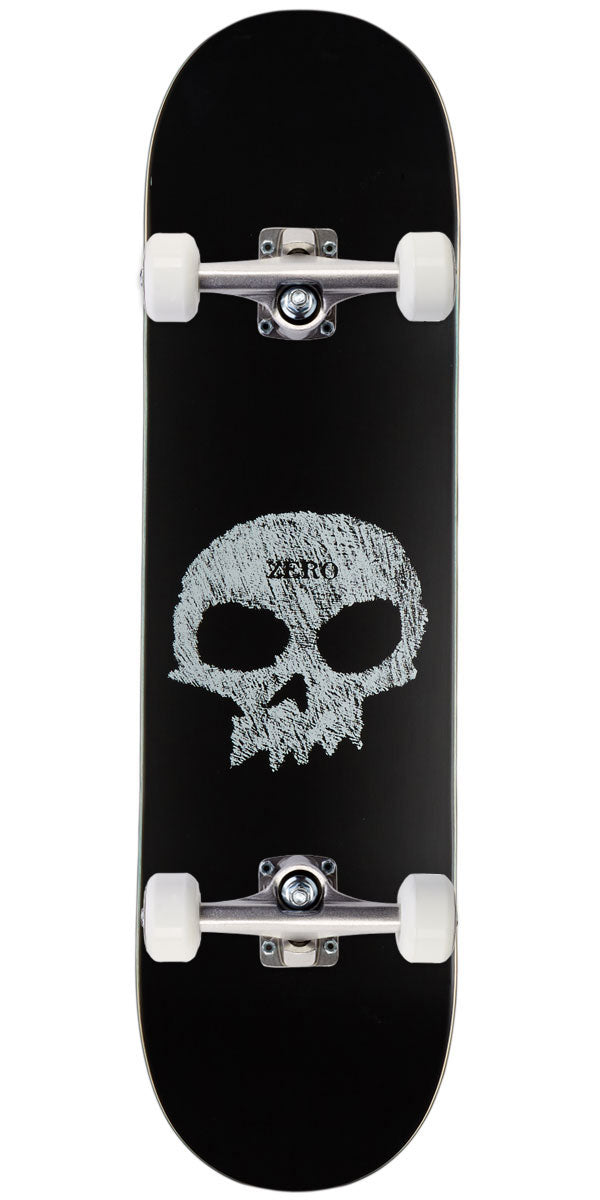 Zero Single Skull Chalkboard Skateboard Complete - 8.50