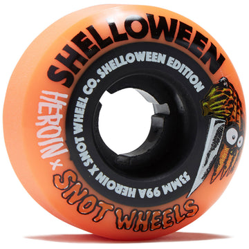 Snot x Heroin Shelloween 99a Skateboard Wheels - Orange/Black - 53mm