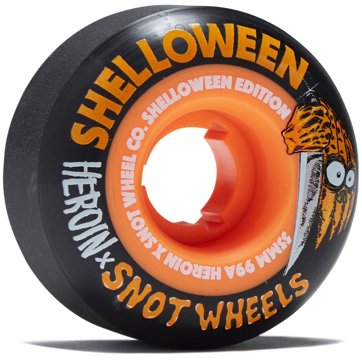 Snot x Heroin Shelloween 99a Skateboard Wheels - Black/Orange