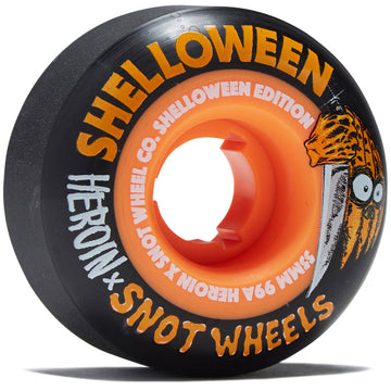 Snot x Heroin Shelloween 99a Skateboard Wheels - Black/Orange - 55mm