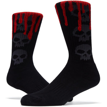 Zero 3 Skull Blood Socks - Black/Black