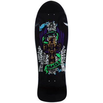 Dogtown Eric Dressen Hands Reissue Skateboard Deck - Gloss Black/Blue Pearl Full Dip - 10.053