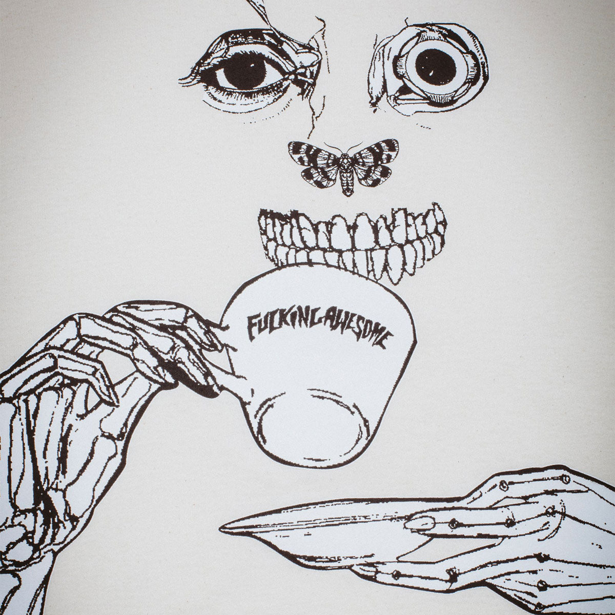 Fucking Awesome Teethface T-Shirt - Cream – CCS