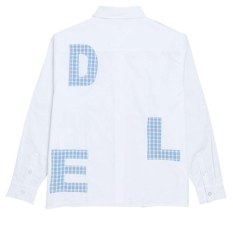 Hoddle Melange Long Sleeve Shirt - White