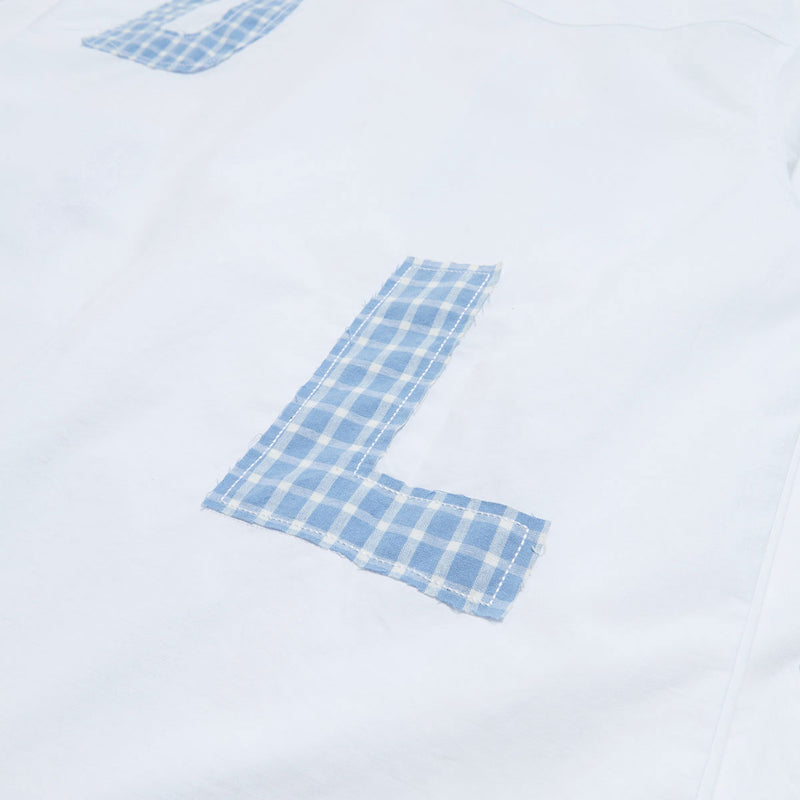 Hoddle Melange Long Sleeve Shirt - White