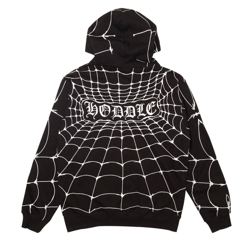 Hoddle Web Hoodie - Black