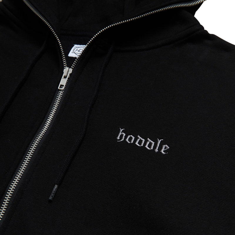 Hoddle Full Zip Hoodie - Black