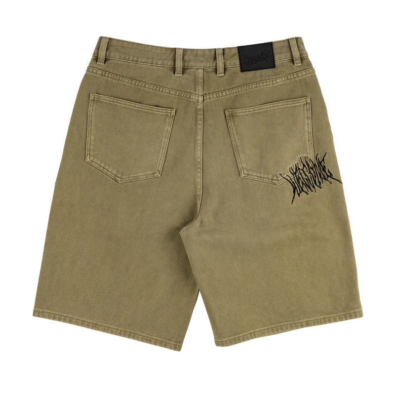 Welcome Chasm Baggy Denim Shorts - Cedar